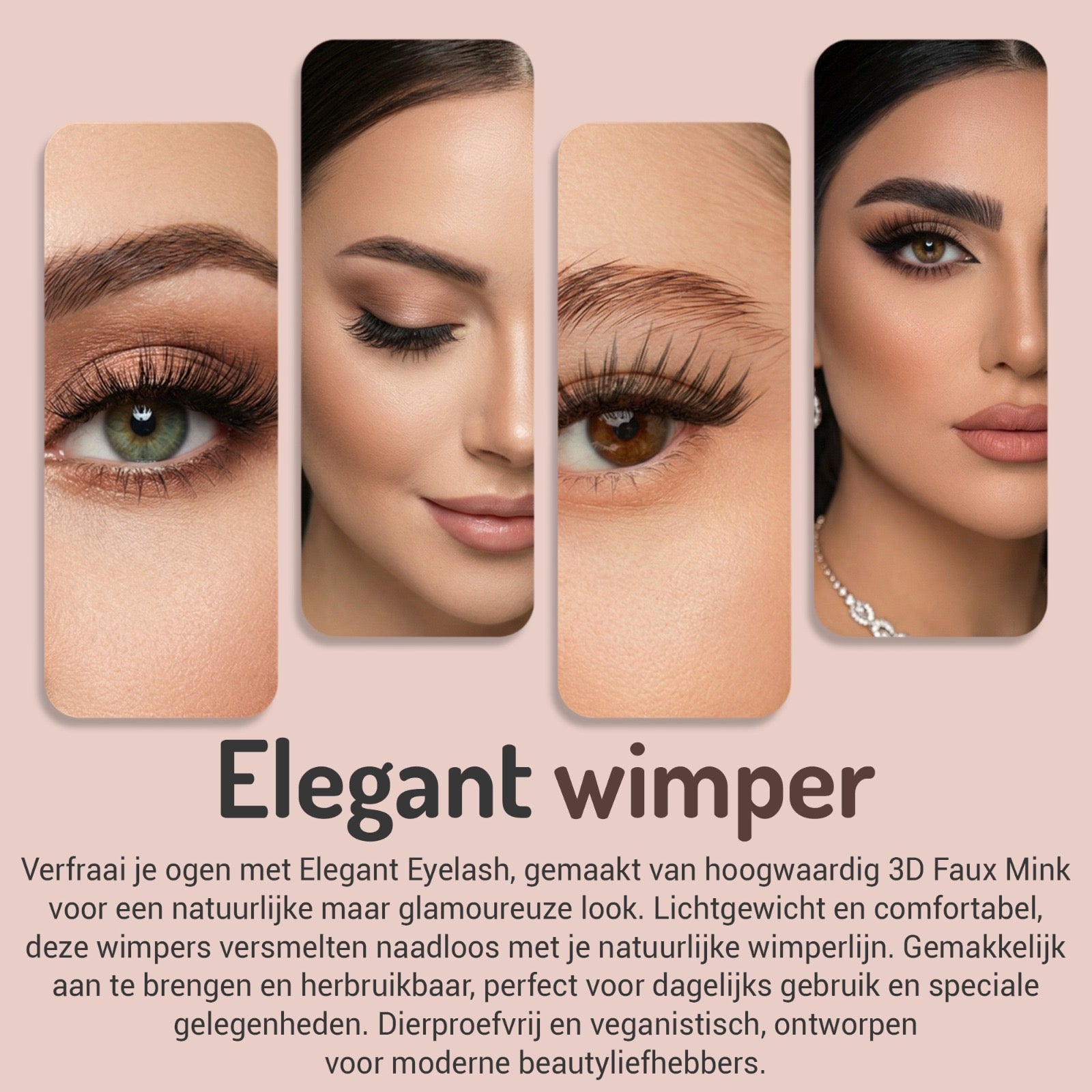 Magnetische Wimpers Kit | 5 Paar + 2 Eyeliners + Applicator